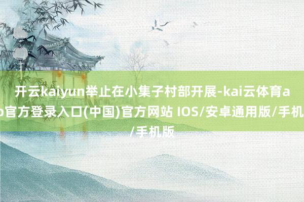 开云kaiyun举止在小集子村部开展-kai云体育app官方登录入口(中国)官方网站 IOS/安卓通用版/手机版