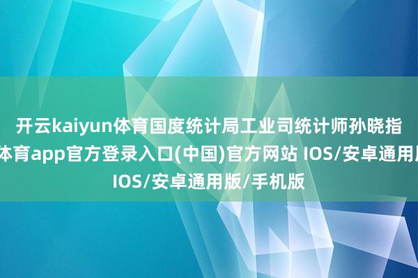 开云kaiyun体育　　国度统计局工业司统计师孙晓指出-kai云体育app官方登录入口(中国)官方网站 IOS/安卓通用版/手机版