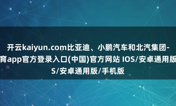 开云kaiyun.com比亚迪、小鹏汽车和北汽集团-kai云体育app官方登录入口(中国)官方网站 IOS/安卓通用版/手机版